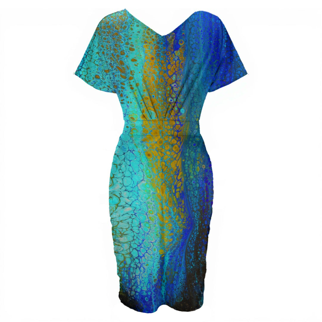V-neck pleated dress Abyss - Limited to 20 dresses