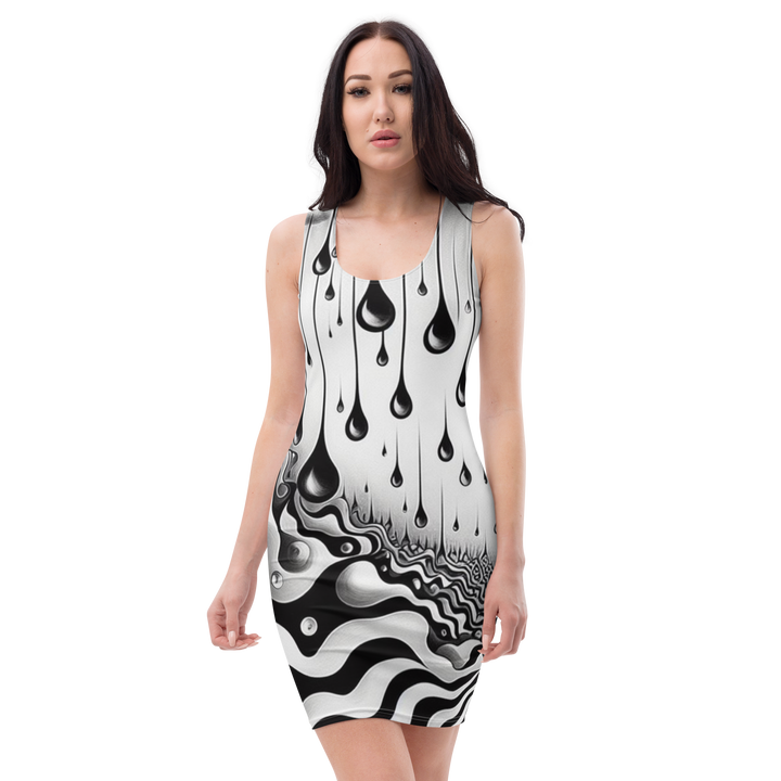 Bodycon dress BW Ocean of Drops