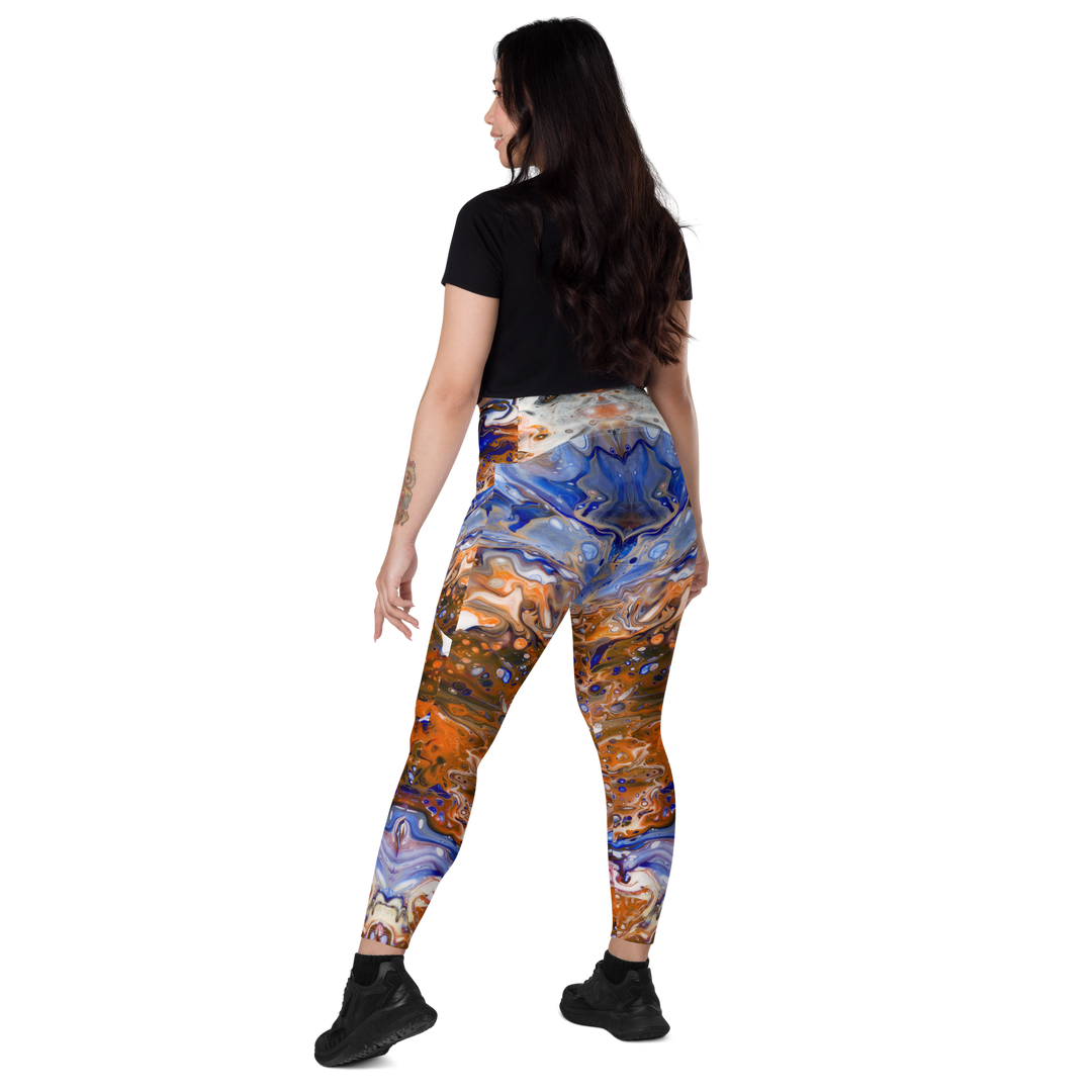 Crossover leggings with pockets Winter Inferno