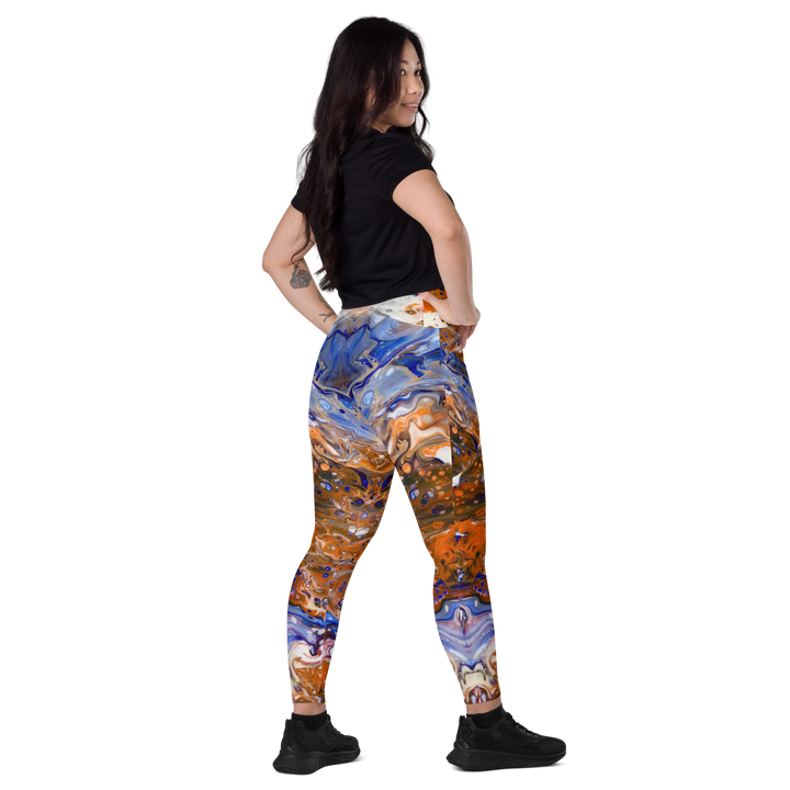 Crossover leggings with pockets Winter Inferno