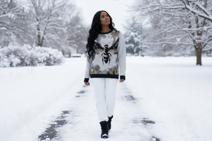 Knitted crew neck sweater FireBee