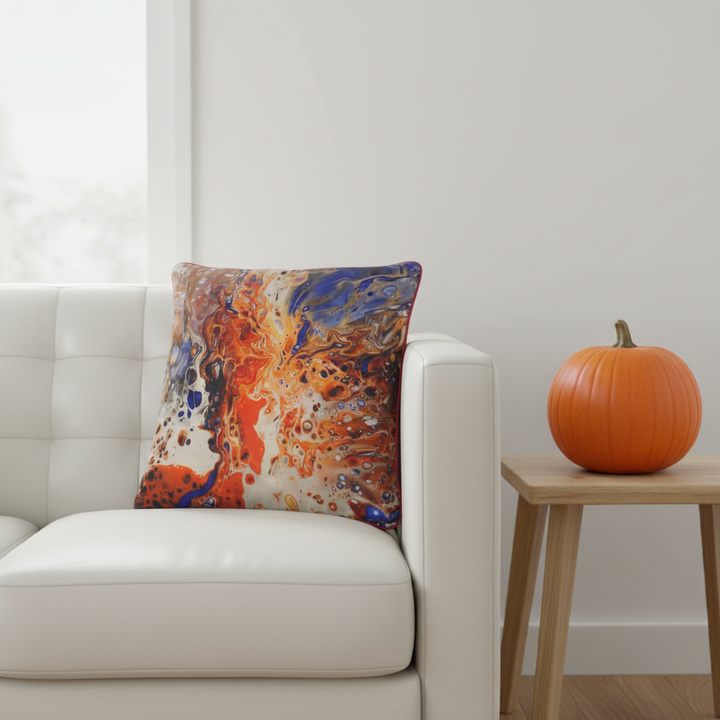 Winter Inferno on cushion