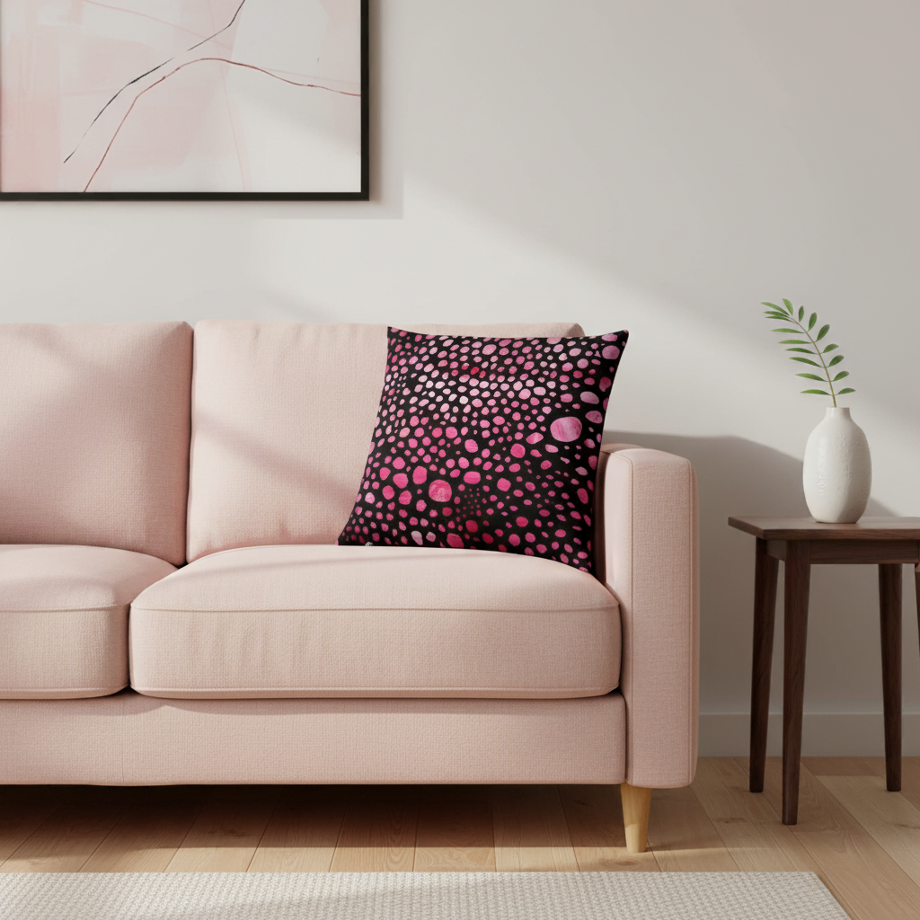 Pink on cushion