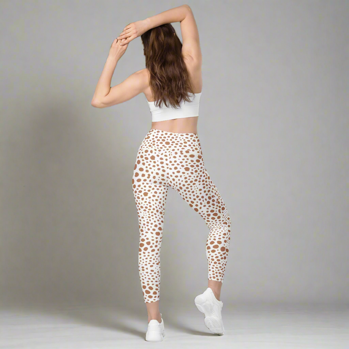 Crossover leggings with pockets Snow Pink
