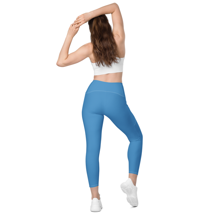 Crossover leggings with pockets Blue Infinitum