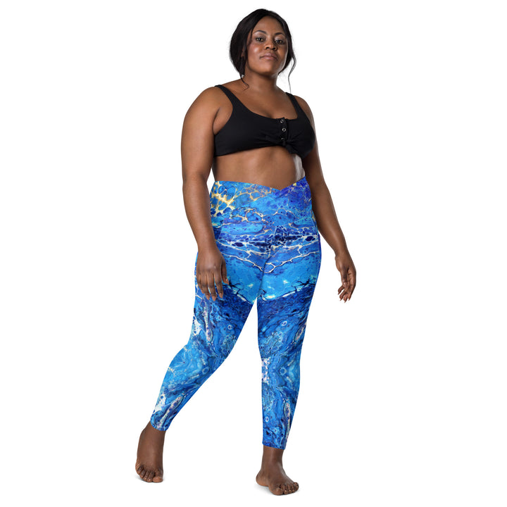 Crossover leggings with pockets BlueX