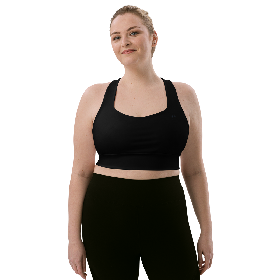 Longline Sports bra Black